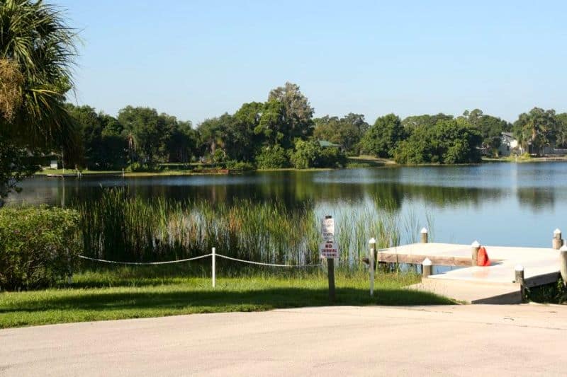 Tomoka Heights is a 55+ community that offers scenic water features and plenty of outdoor activities.