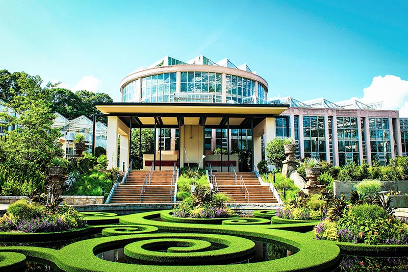 The Atlanta Botanical Garden in the summer.