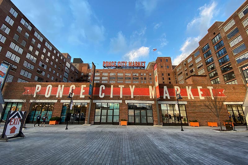 Entrance to the Ponce City Market in Atlanta, Georgia.