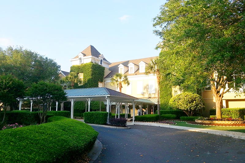 Greenery surrounding the entrance to Hilton Head Plantation in Hilton Head Island, South Carolina.