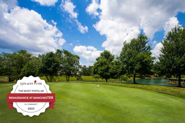 "Most Popular" badge over the golf course at Renaissance at Manchester, New Jersey.