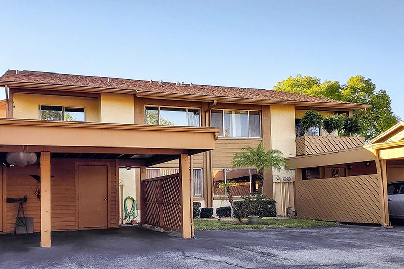 Exterior view of a house at Beacon Lakes in New Port Richey, Florida.