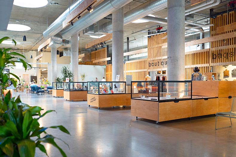 Interior view of The Source Hotel & Market Hall in Denver, Colorado.