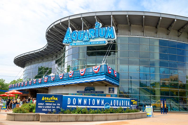 The entrance to the Denver Downtown Aquarium.