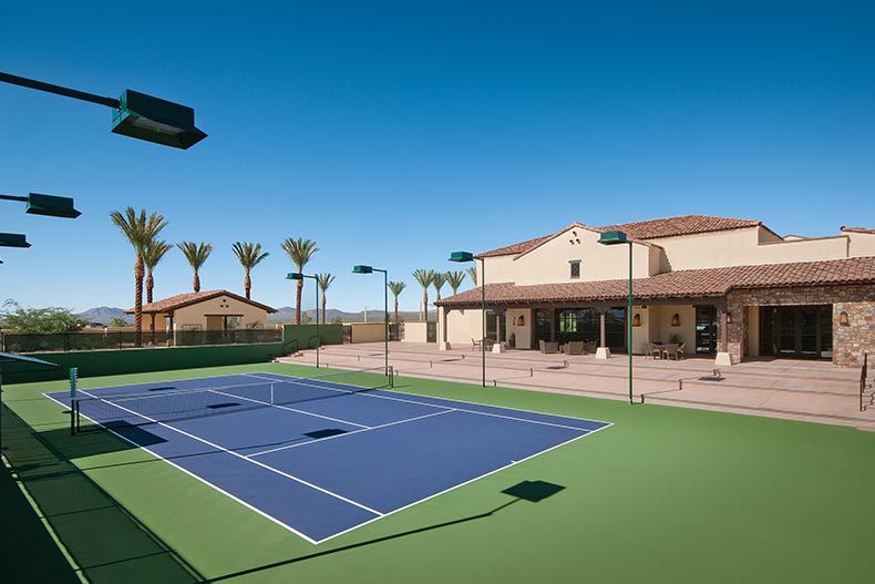 A tennis court at SaddleBrooke Ranch in Oracle, Arizona.