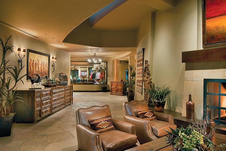 Interior view of a lounge area at SaddleBrooke in Tucson, Arizona.