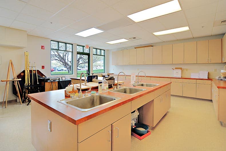Interior view of the craft room at The Highlands at Dove Mountain in Marana, Arizona.