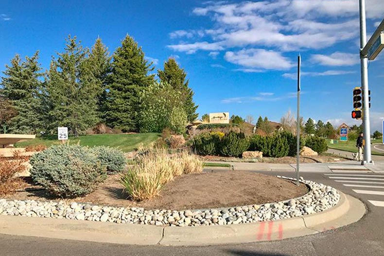 The entrance to Heritage at Eagle Bend Golf Club in Aurora, Colorado.