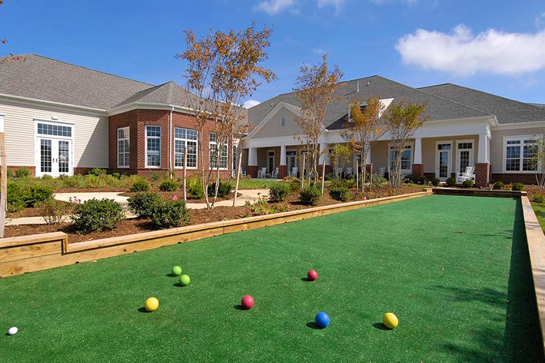 The bocce ball court on the grounds of Spring Hill in Lorton, Virginia.