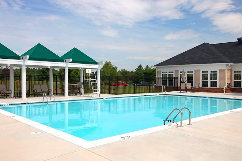 The outdoor pool at Gatherings at Forest Glen in Odenton, Maryland.