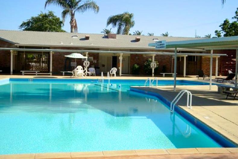 The outdoor pool at Kern City in Bakersfield, California.