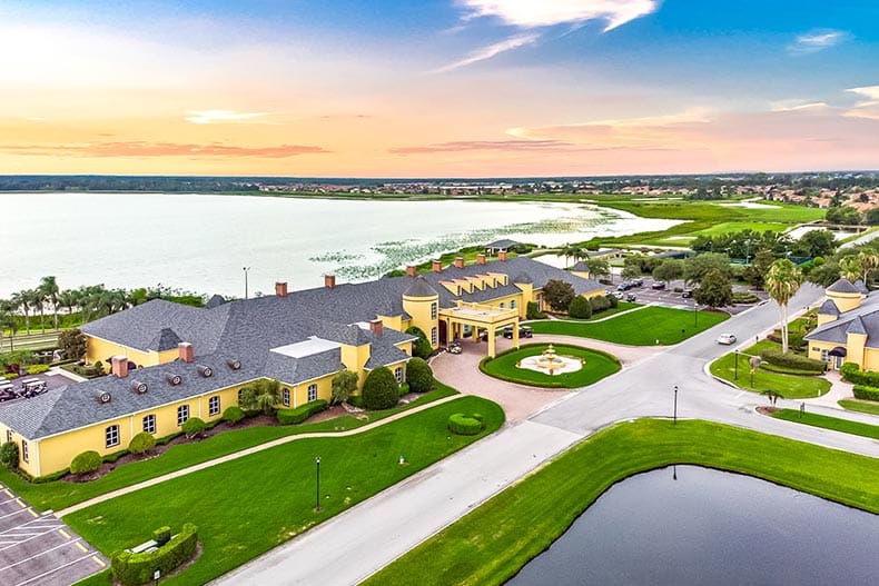 Aerial view of the grounds of Lake Ashton in Lake Wales, Florida.