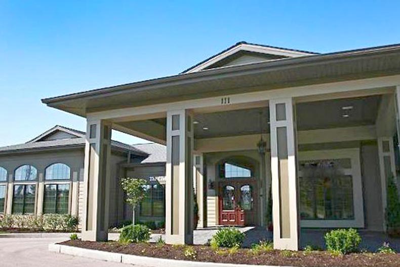 Exterior view of the entrance to Meadows of Wildwood in Grover, Missouri.