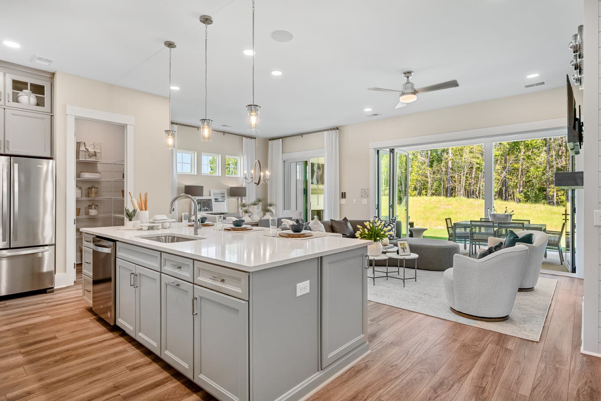 Kitchen and Living Room