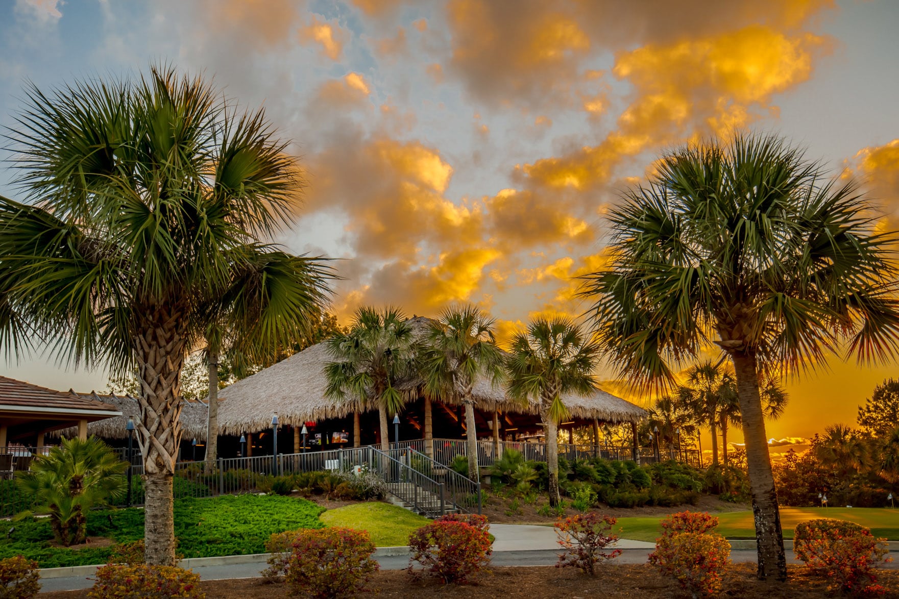 Tiki Bar at Dusk