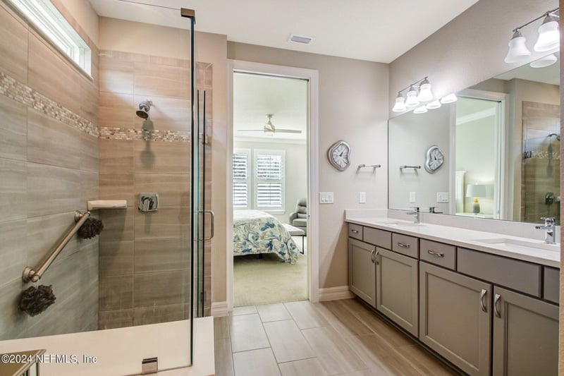 Shower and Dual Vanities
