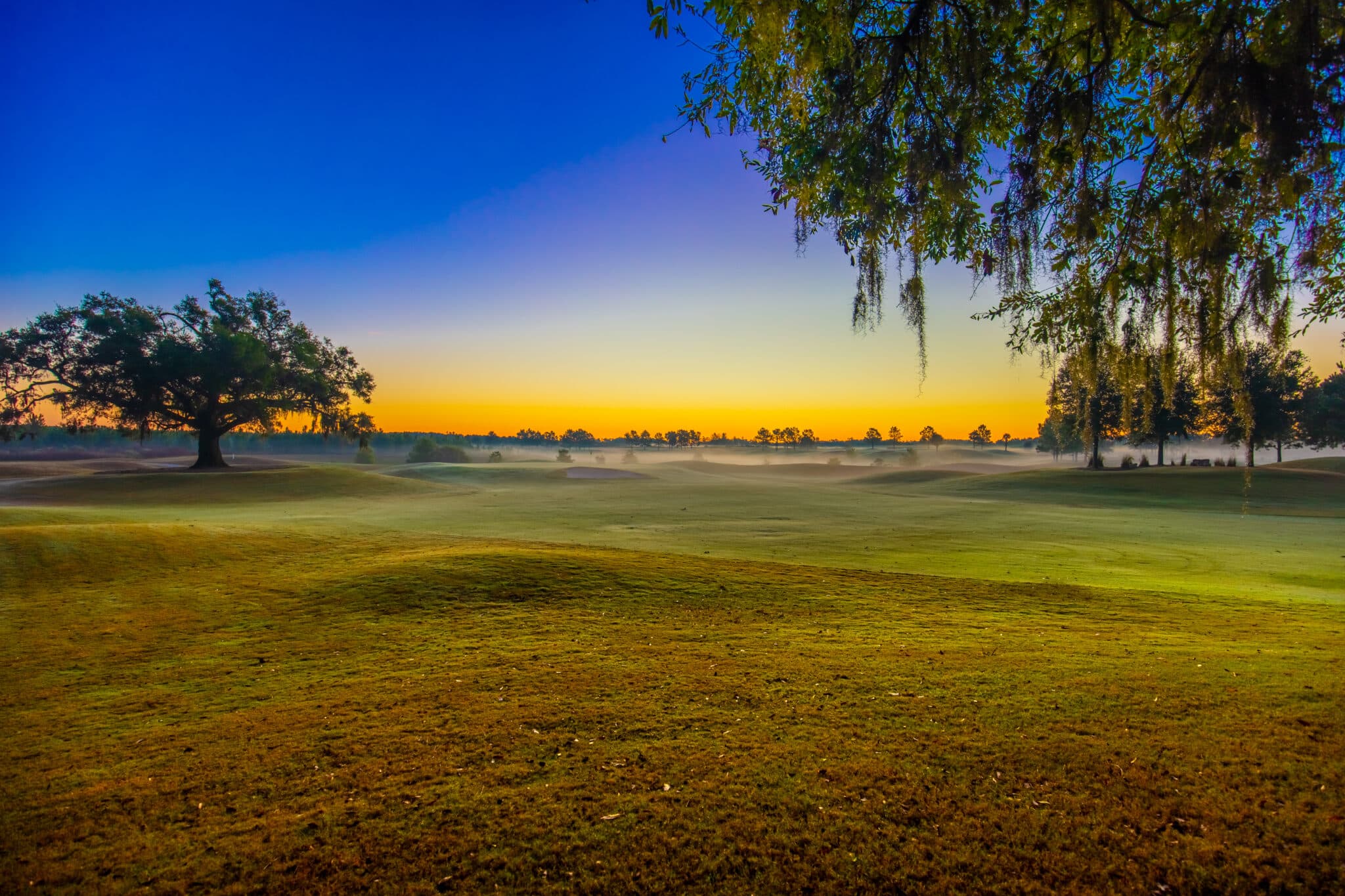 Golf Course at Sunset