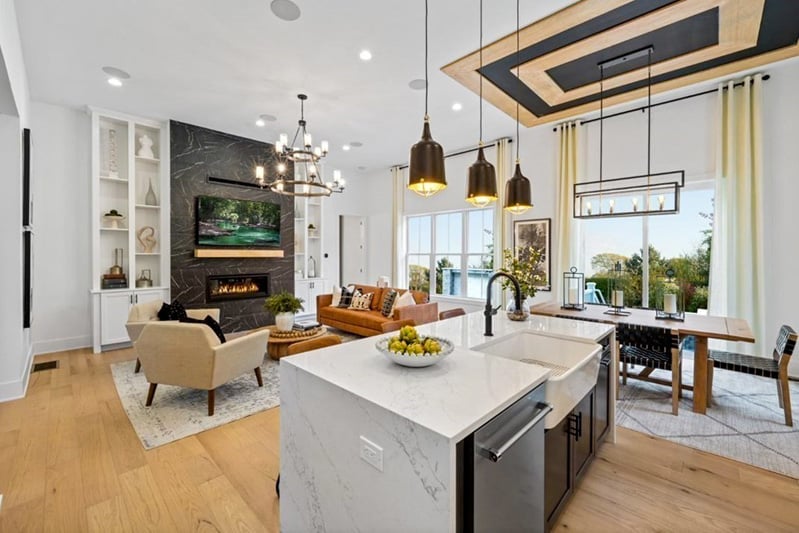 Living Room and Dining Area