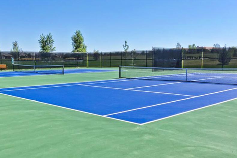 The tennis courts at Anthem Ranch in Broomfield, Colorado.