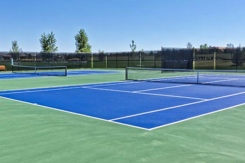 Tennis courts at Anthem Ranch in Broomfield, Colorado.