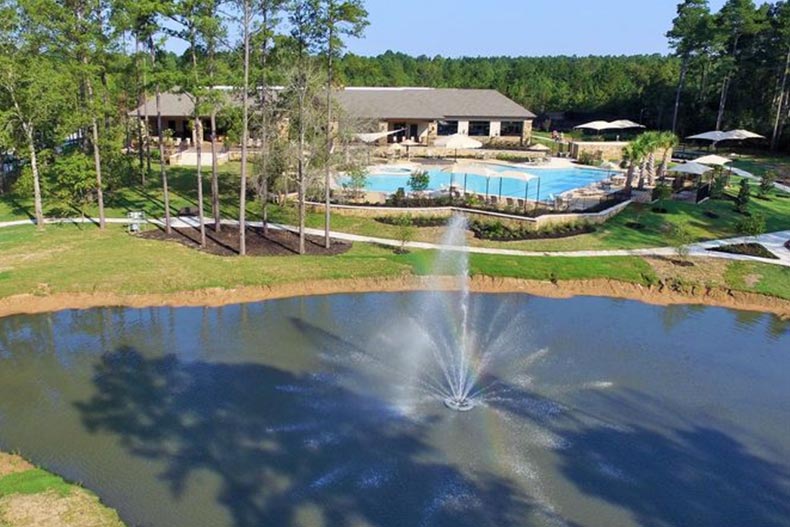 A fountain on the grounds of Bonterra at Woodforest in Montgomery, Texas.