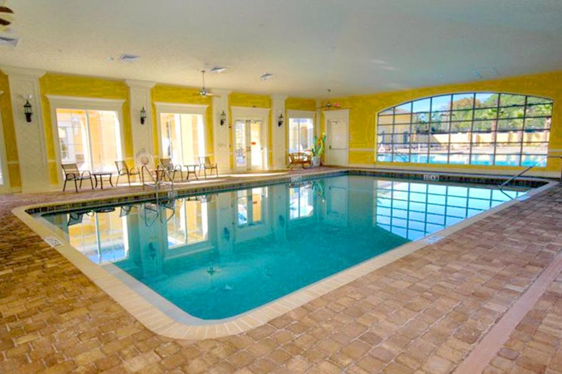 The indoor pool at Cascades at World Golf Village in St. Augustine, Florida.