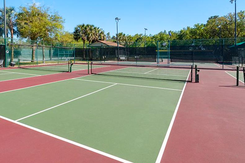 Tennis courts at Solivita in Kissimmee, Florida.