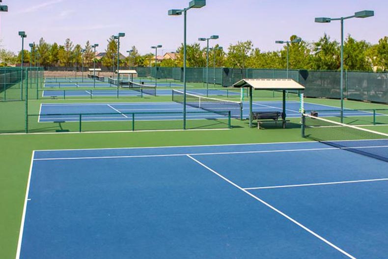 Tennis courts at Sun City Anthem in Henderson, Nevada.