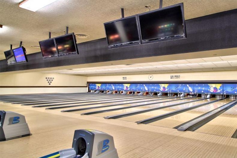 The bowling alley at Sun City in Sun City, Arizona.