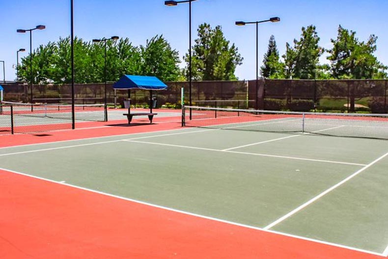 The tennis courts at Sun City Lincoln Hills in Lincoln, California.