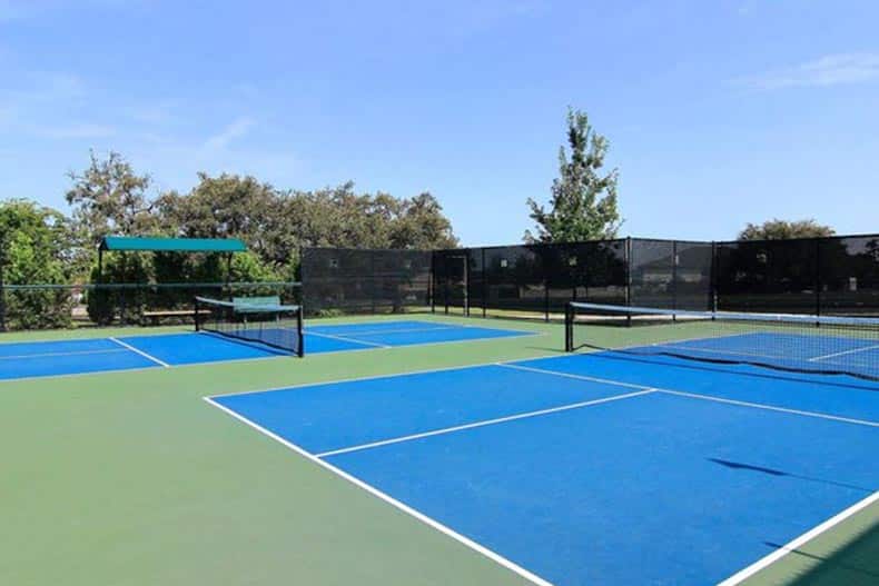 Tennis courts at Sun City Texas in Georgetown, Texas.