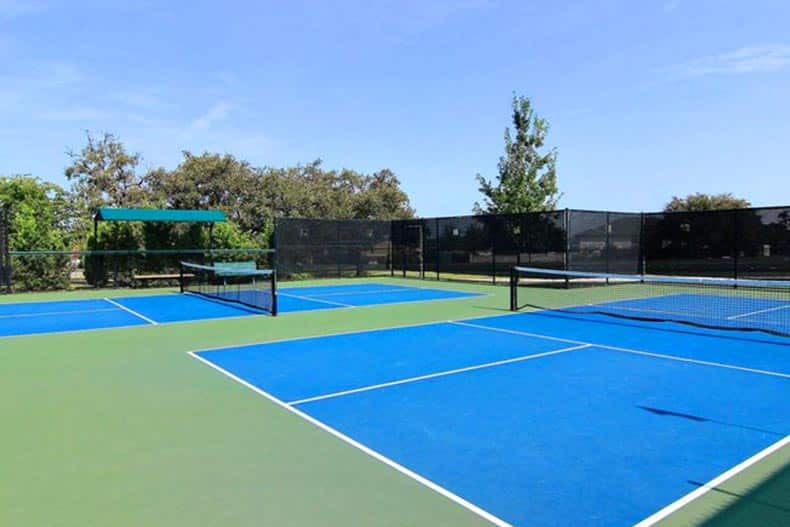 Tennis courts at Sun City Texas in Georgetown, Texas.