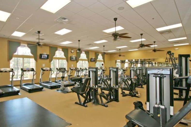 The fitness center at Sweetwater in Jacksonville, Florida.