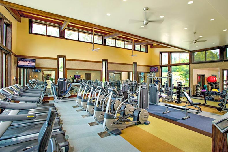 The fitness center at Trilogy at Monarch Dunes in Nipomo, California.