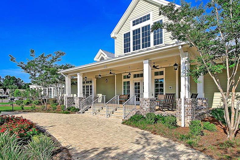 Exterior view of a community building at Cresswind Charleston in Summerville, South Carolina.