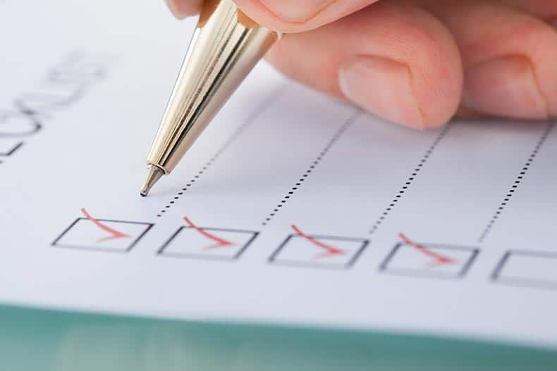 A 55+ homebuyer preparing a moving checklist.