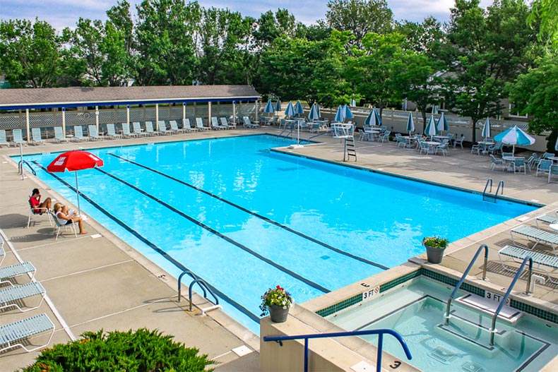 The outdoor pool at Greenbriar in Monroe, New Jersey.