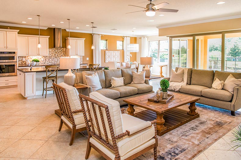 Interior view of a model home at Stone Creek in Ocala, Florida.