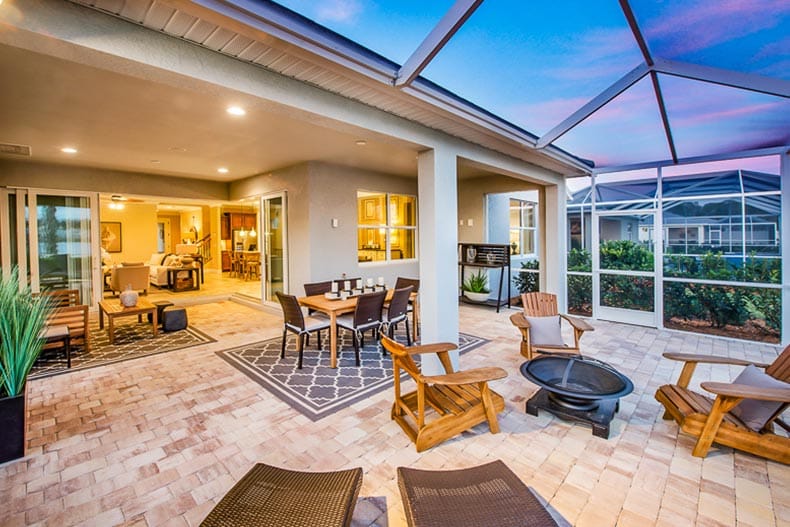 Interior view of a model home at Tidewater by Del Webb in Estero, Florida.