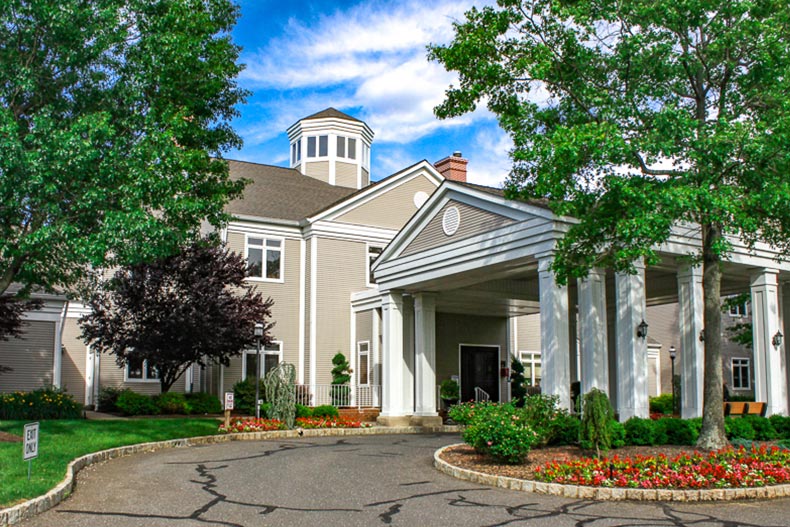 Exterior view of the entrance to Whittingham in Monroe, New Jersey.