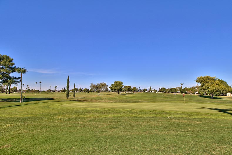 The golf course at Sun City in Sun City, Arizona.