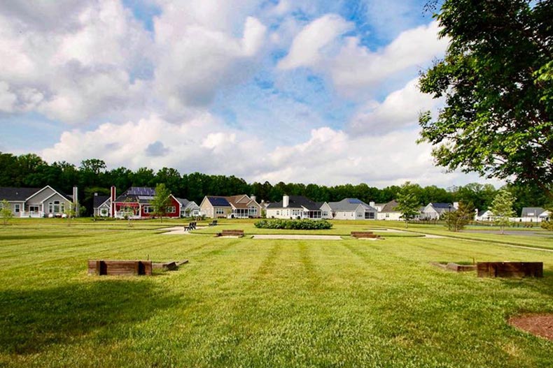 The horseshoe pits at Independence in Millsboro, Delaware.