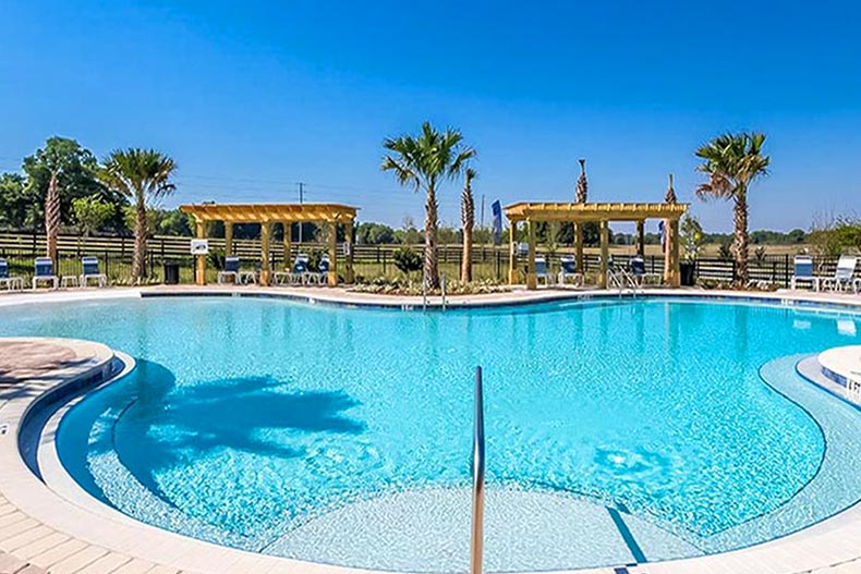 The outdoor pool on the grounds of JB Ranch in Ocala, Florida.