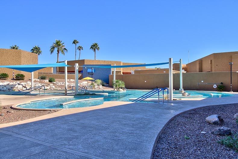 An outdoor pool at Sun City in Sun City, Arizona.