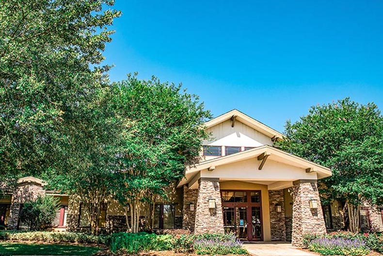 Exterior view of the clubhouse at Stone Creek in Ocala, Florida.