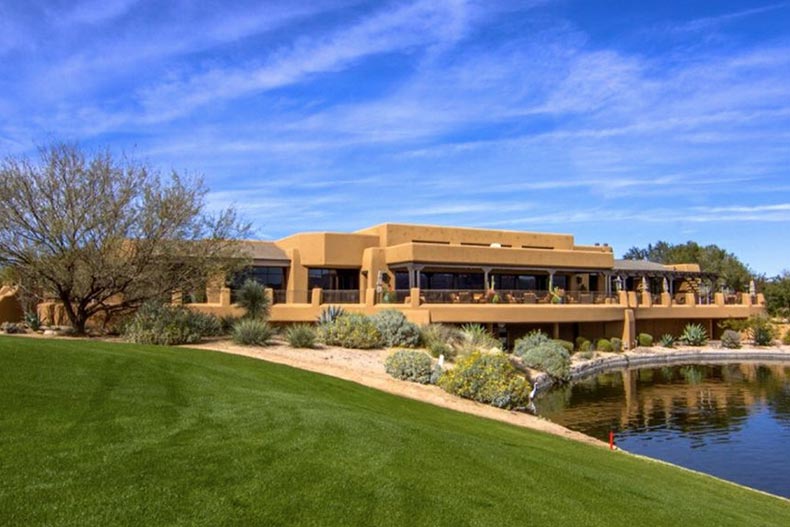 Exterior view of the clubhouse at Tonto Verde in Rio Verde, Arizona.