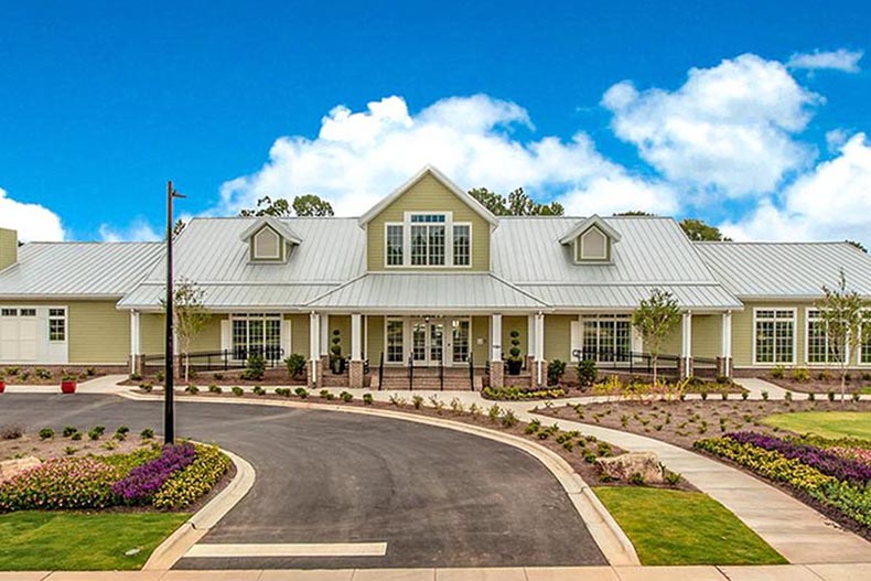 Exterior view of the clubhouse at Cresswind Charlotte in Charlotte, North Carolina.