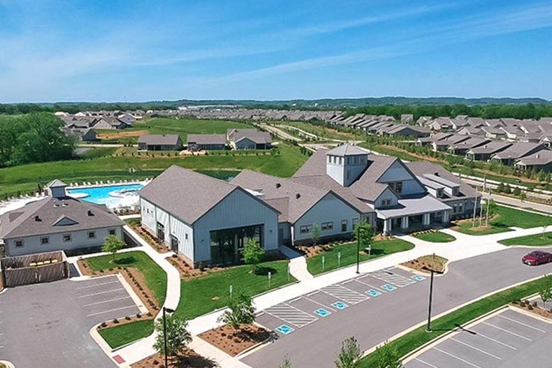 Aerial view of Del Webb Southern Springs in Spring Hill, Tennessee.