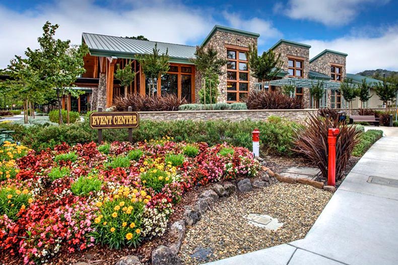 Exterior view of the Event Center at Rossmoor in Walnut Creek, California.