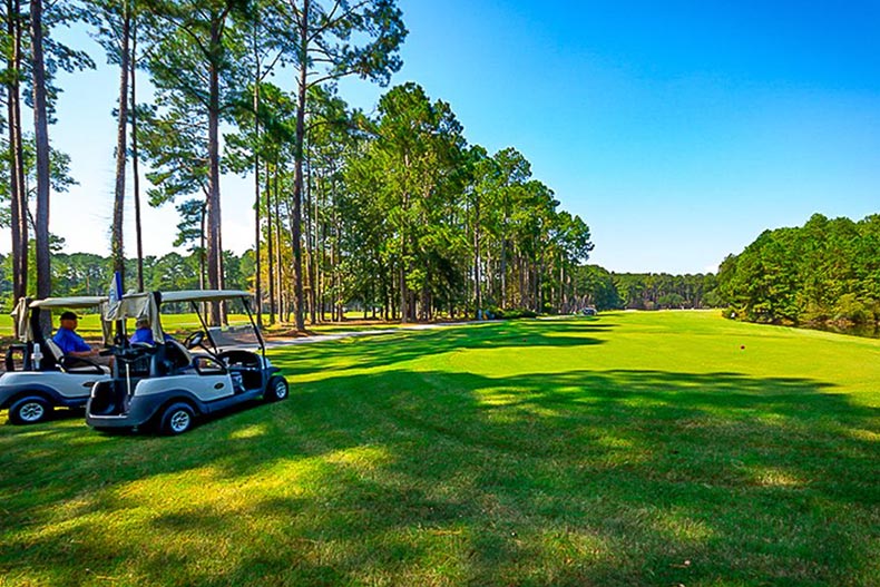 The onsite golf course at Sun City Hilton Head in Bluffton, South Carolina.